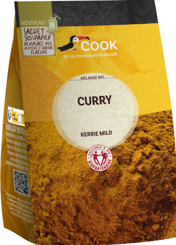 Sachet Cook Cook épices -- Curry biopartenaire (sachet économique) - 100 g – Stal ...