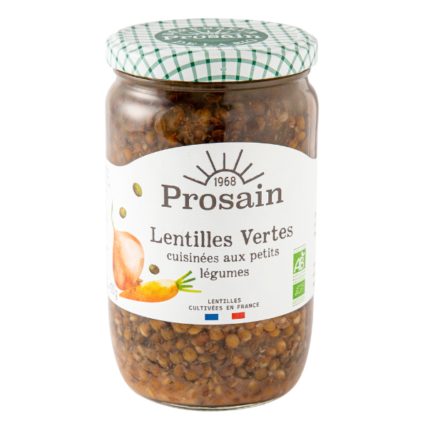 Prosain -- Lentilles vertes bio cuisinées aux petits légumes - 660 g