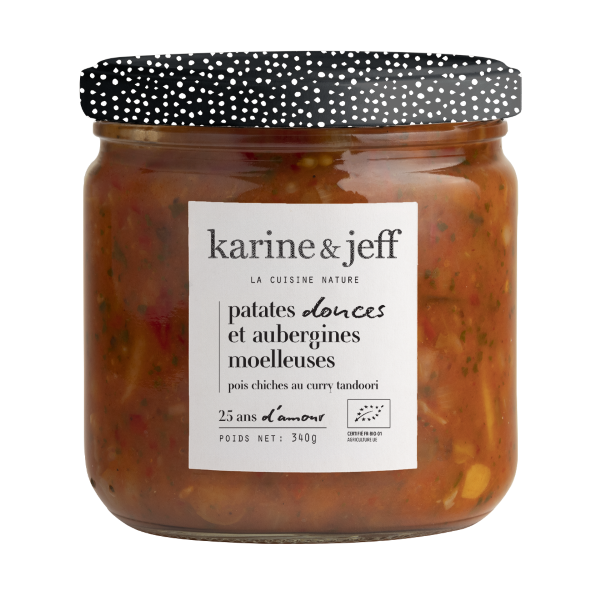 Patates douces et aubergines moelleuses, pois chiche au curry tandoori 340g - 1