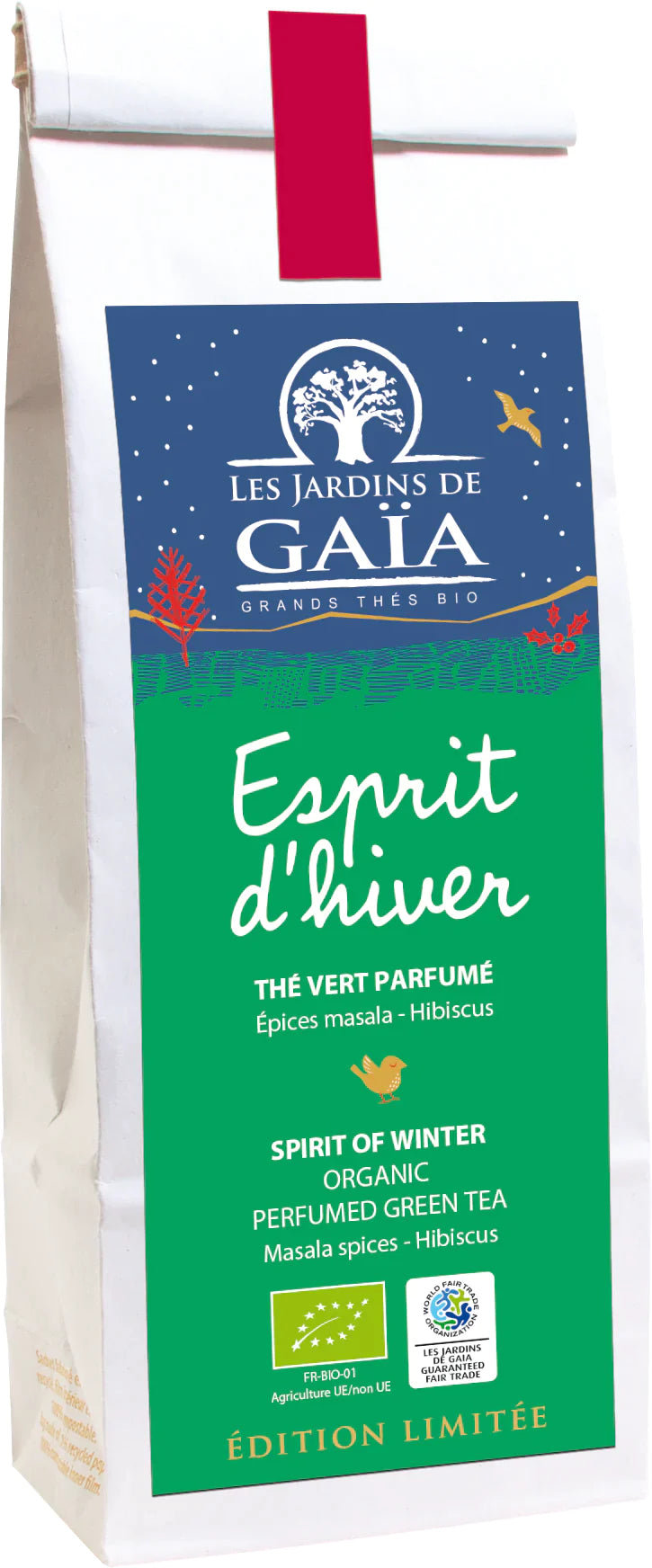 Jardins De Gaïa -- Thé vert esprit d'hiver bio - 100 g